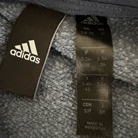 Adidas Vintage Style Women’s hooded sweatshirt rustic blue hoodie size small - Picture 11 of 11